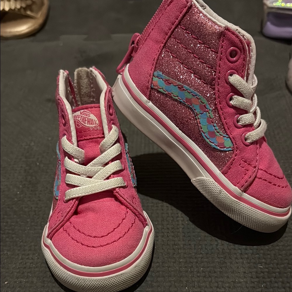 Vans Kids Pink High-Top Sneakers